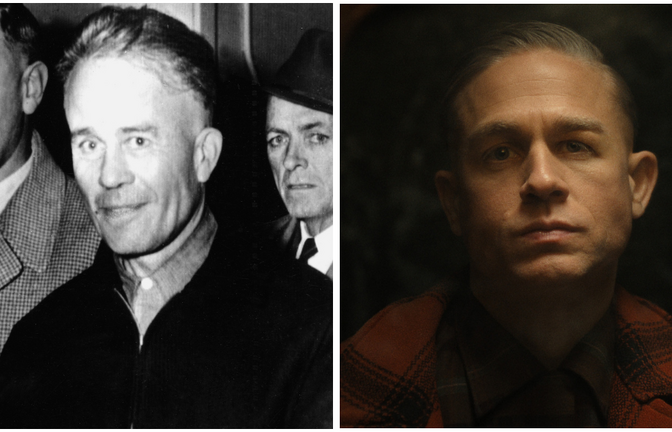 Der echte Ed Gein (l.) wird in der Netflix-Serie von Charlie Hunnam gespielt.<span class='image-autor'>Foto: IMAGO / United Archives International & Netflix</span>
