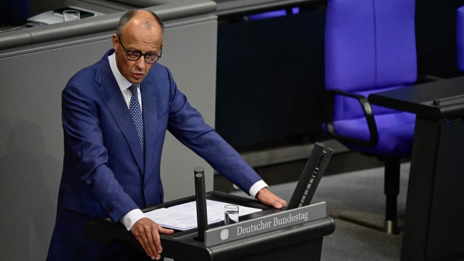 Bundeskanzler Friedrich Merz bei der Generaldebatte im Bundestag.JOHN MACDOUGALL/afp Bundeskanzler Friedrich Merz bei der Generaldebatte im Bundestag.JOHN MACDOUGALL/afp
