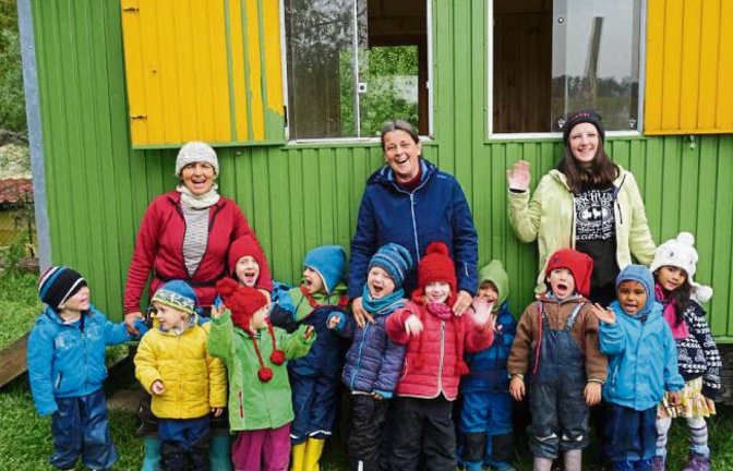 Der Naturkindergarten Kleine Wölfe freut sich schon auf den Vaihinger Weihnachtsmarkt am 26. November, bei dem er mit seinem Weihnachtswinterwald präsent ist.  Foto: p