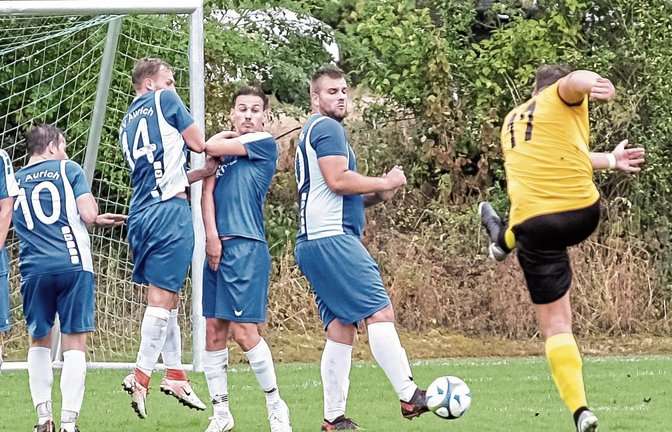 Der Weggang von Marcel Rähmer (links) und Marc Schwab (Dritter von links) reißt beim TSV Aurich Löcher auf. Foto: Simecek