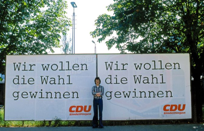 Aus der Not geboren: CDU-Plakat zur Kommunalwahl 1975 in Sindelfingen<span class='image-autor'>Petra Kahlenberg</span>