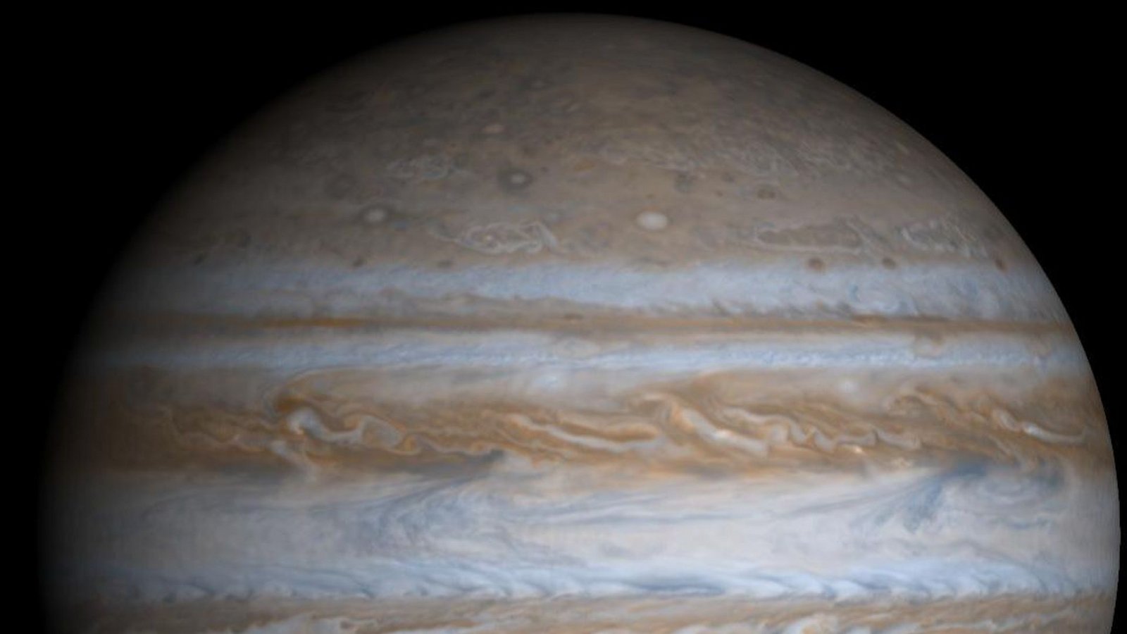 Die Masse des Jupiters, des größten Planeten in unserem Sonnensystem, beträgt: 1,898 x 10 hoch 27 Kilogramm.Foto: Wikipedia commons/Nasa/JPL/University of Arizona Die Masse des Jupiters, des größten Planeten in unserem Sonnensystem, beträgt: 1,898 x 10 hoch 27 Kilogramm.Foto: Wikipedia commons/Nasa/JPL/University of Arizona