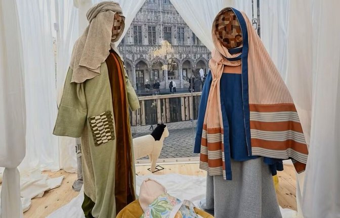 Umstritten: die Krippe der Künstlerin Victoria-Maria Geyer.<span class='image-autor'>Foto: Knut</span>