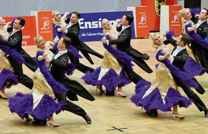 Obwohl nur mit sechs Paaren auf dem Parkett der Rundsporthalle, überzeugte die Standardformation des 1. TC Ludwigsburg beim Heimauftakt der 1. Bundesliga. Foto: privat