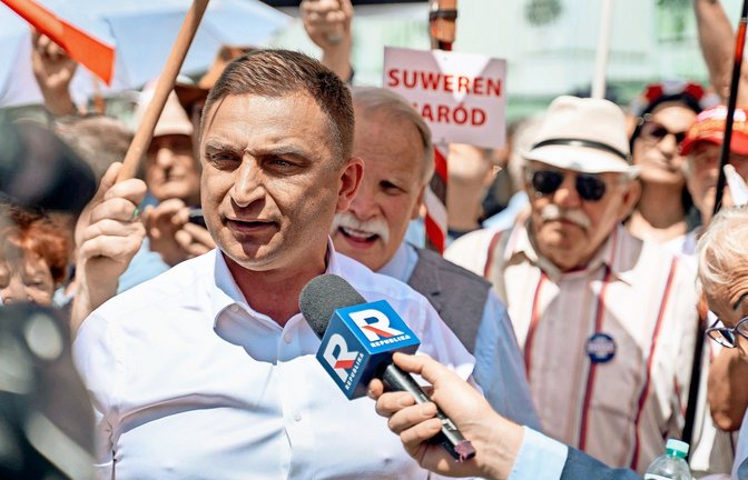 Robert Bakiewicz ist  der aufsteigende Star der Rechten in Polen.<span class='image-autor'>Foto: imago/Zuma Press Wire</span>