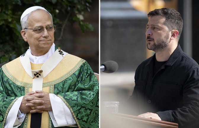 Papst Leo und der ukrainische Präsident Selenskyi sind im Vatikan verabredet.<span class='image-autor'>Foto: IMAGO/Independent Photo Agency Int./IMAGO/POOL / CPP / ipa-agency.net / IMAGO / APAimages</span>