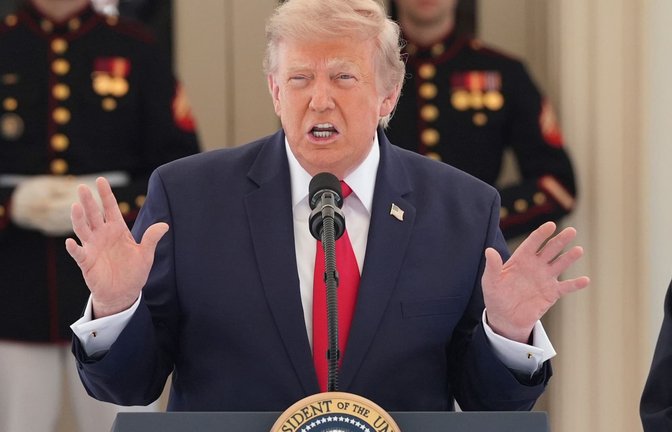 Die USA wollen den Iran weiter angreifen - das macht Trump klar.<span class='image-autor'>Alex Brandon/AP/dpa</span>