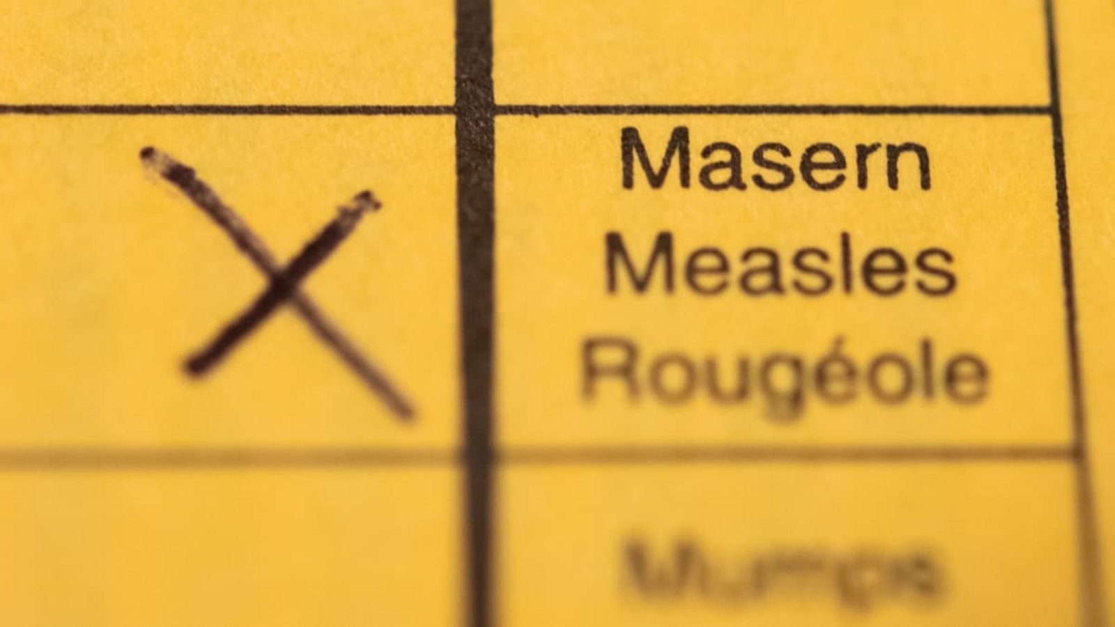 Geimpft: Ein Impfpass mit einem Kreuz bei der Masern-Impfung.<span class='image-autor'>Tom Weller/dpa</span>