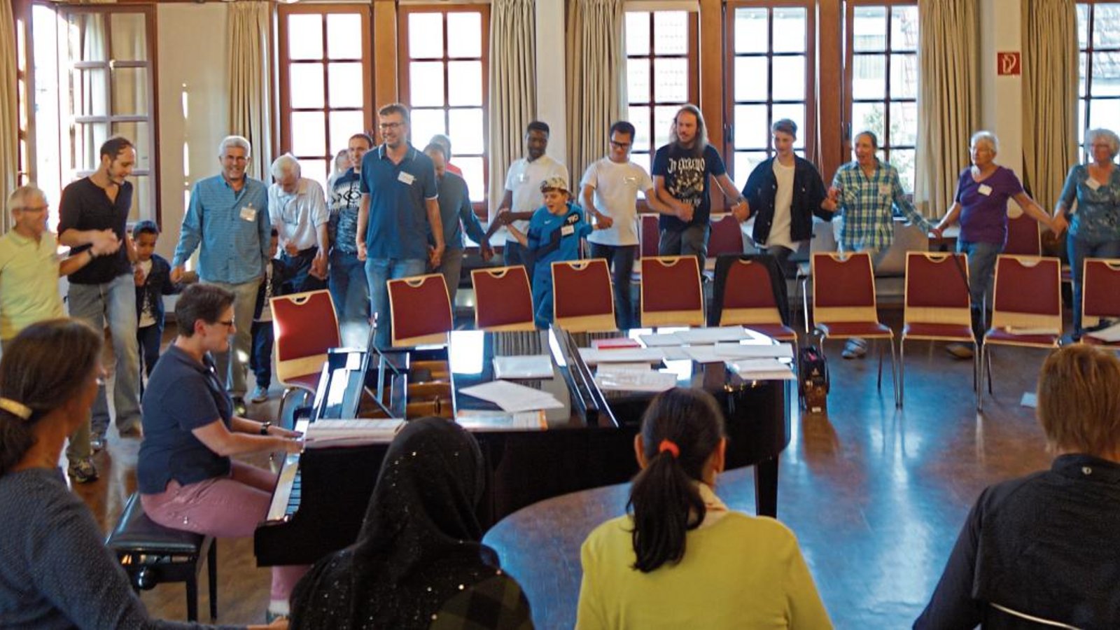 Das Sachsenheimer Projekt „Einfach Singen“ ist Thema beim Online-TV aus dem Scala-Theater Ludwigsburg. Foto: p