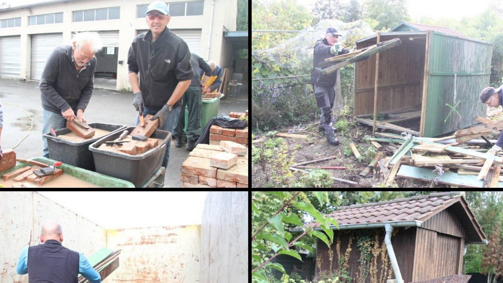 Auch beim zweiten Arbeitseinsatz auf dem Gartenschaugelände sind wieder mehrere Freiwillige dabei. Fotos: Banholzer Auch beim zweiten Arbeitseinsatz auf dem Gartenschaugelände sind wieder mehrere Freiwillige dabei. Fotos: Banholzer