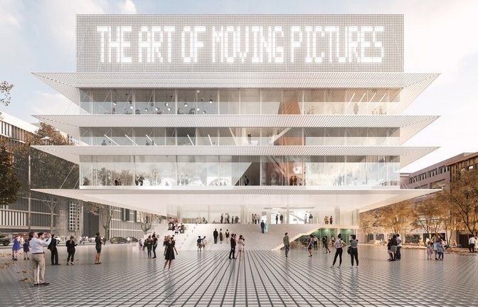 So soll sich das neue Haus für Film und Medien aus der Blickrichtung Leonhardskirche darstellen. 
         
         Foto: DMAA<span class='image-autor'>Foto: &nbsp;</span>