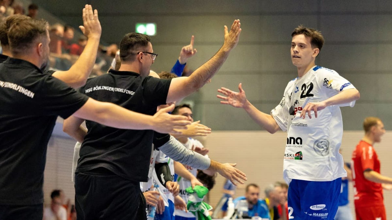 Mattis Brantsch (re.) ist einer von neun Spielern der HSG Böblingen/Sindelfingen aus einem vielversprechenden Jahrgang.Eibner/Drofitsch