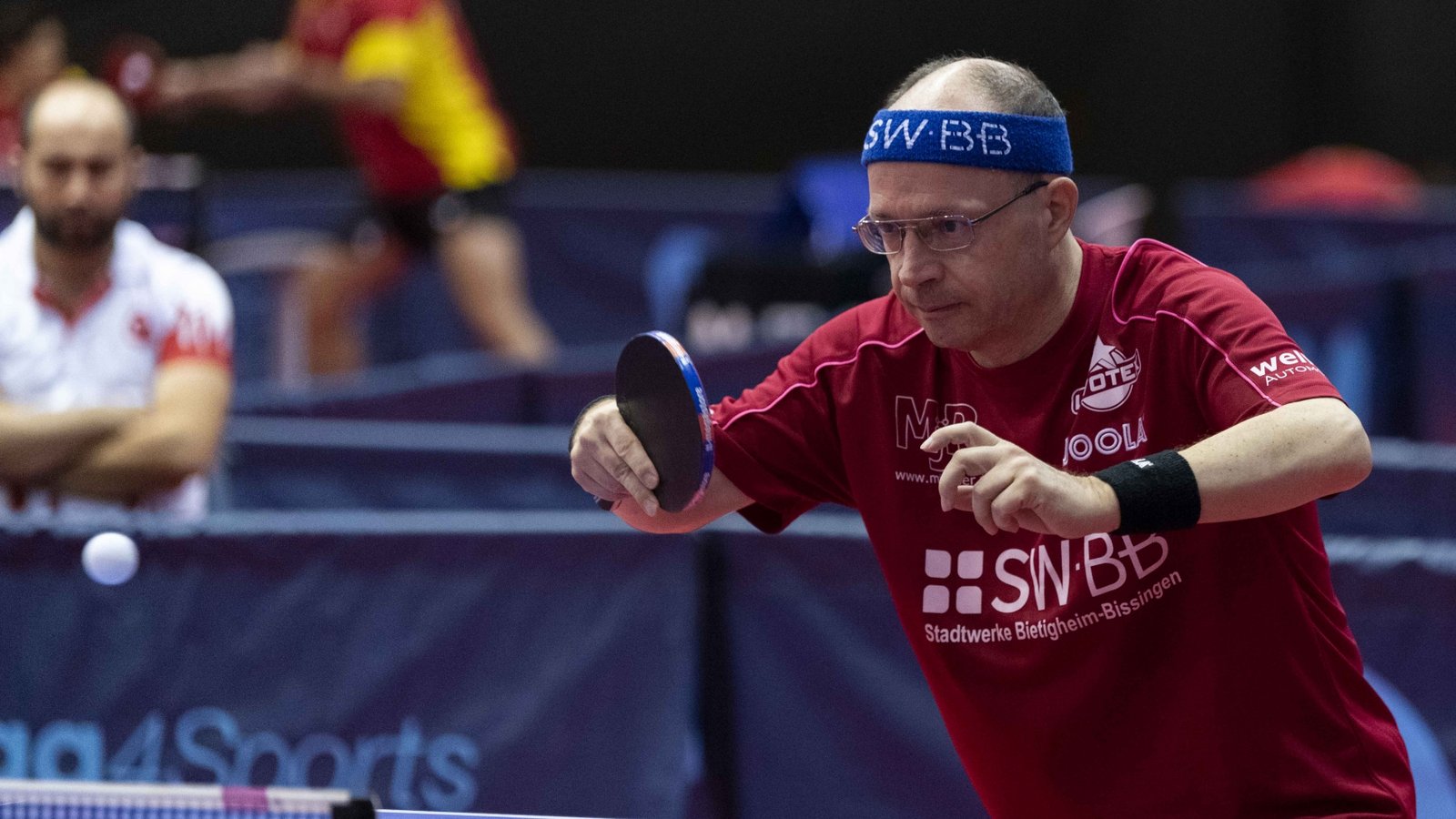 Hartmut Freund gewinnt sensationell Gold im Doppel. Foto: TTC Bietigheim-Bissingen