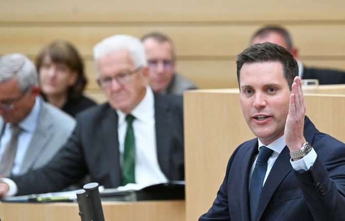 CDU-Landeschef Manuel Hagel werden Ambitionen auf den Posten des Ministerpräsidenten nachgesagt.<span class='image-autor'>Foto: dpa/Bernd Weißbrod</span>
