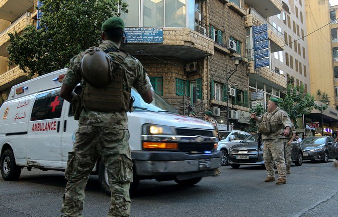 Alarmstimmung nach den Anschlägen in Beirut.<span class='image-autor'>Foto: dpa/Marwan Naamani</span>