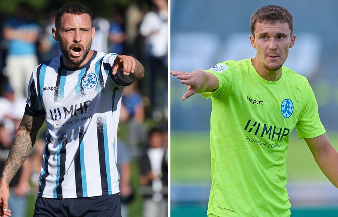 Lauern in der Mittelfeld-Zentrale auf ihre Chance: Kapitän Lukas Kiefer (li.), Maximilian Zaiser.<span class='image-autor'>Foto: Pressefoto Baumann/Hansi Britsch, Imago/Eibner</span>