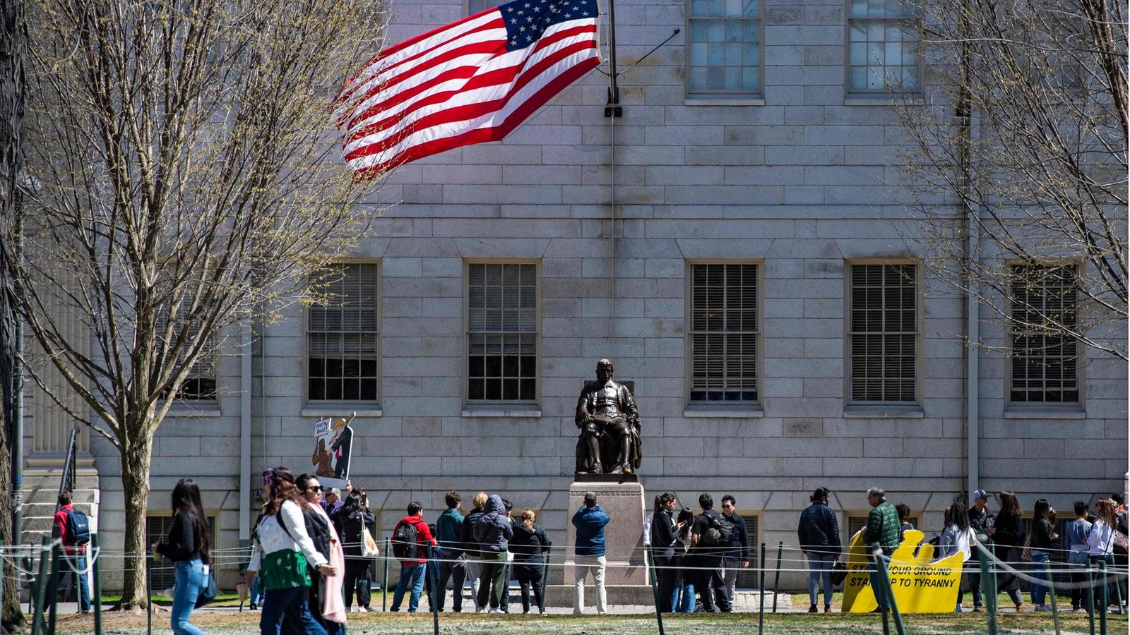 Demonstranten in HarvardFoto: &nbsp;