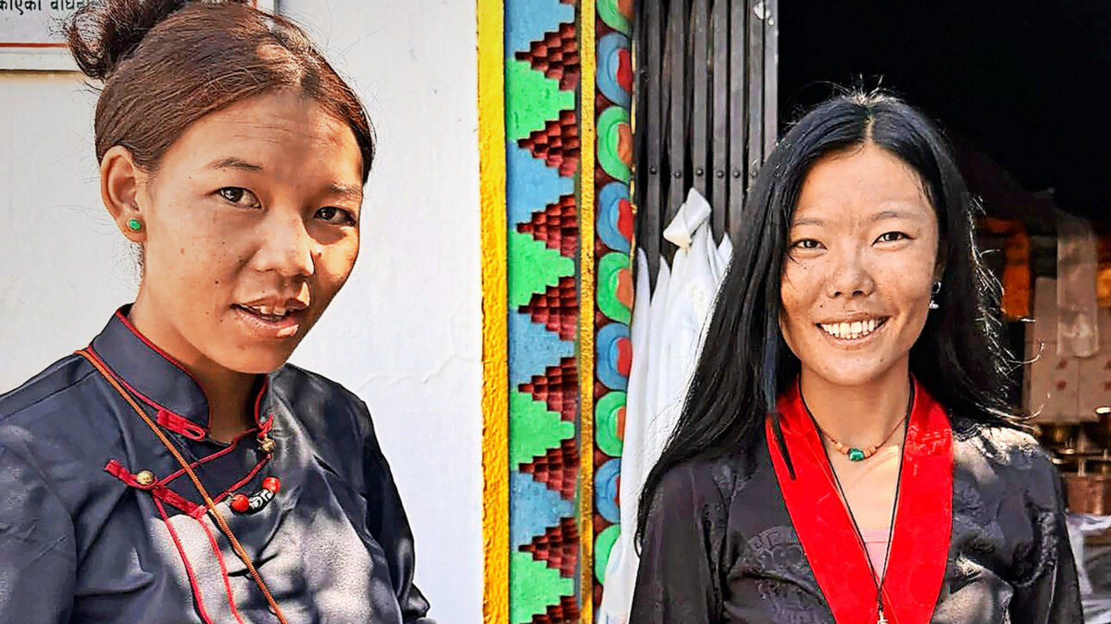 Lhadron (links) und Tsering in tibetischer KleidungFoto: Beck/heyfreeda Lhadron (links) und Tsering in tibetischer KleidungFoto: Beck/heyfreeda