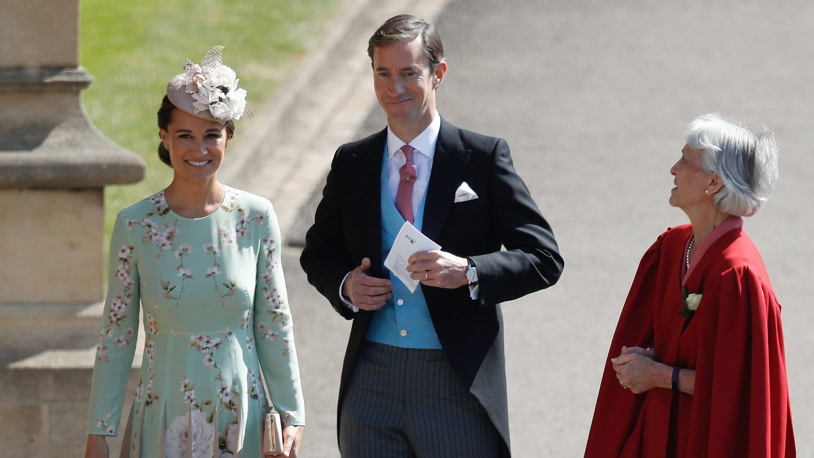 Pippa Middleton (l.) und James Matthews im Jahr 2018 bei der Hochzeit von Prinz Harry und Meghan Markle.Foto: picture alliance / Odd Andersen/PA Wire/dpa | Odd Andersen Pippa Middleton (l.) und James Matthews im Jahr 2018 bei der Hochzeit von Prinz Harry und Meghan Markle.Foto: picture alliance / Odd Andersen/PA Wire/dpa | Odd Andersen