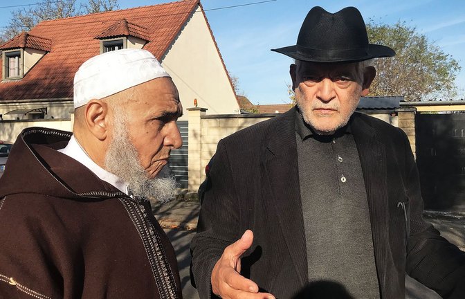 Wollen als gute Nachbarn zusammenleben:  Imam Mouloud al-Ouassia (li.) und Rabbi Michel Serfaty<span class='image-autor'>Foto: StZN/Brändle</span>