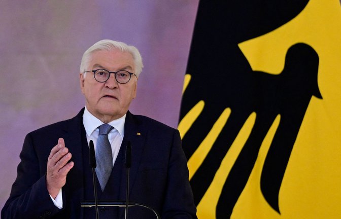Am Mittwoch wird  Bundespräsident Frank-Walter Steinmeier beim Gedenken in Hanau sprechen. (Archivfoto)<span class='image-autor'>Foto: AFP/JOHN MACDOUGALL</span>
