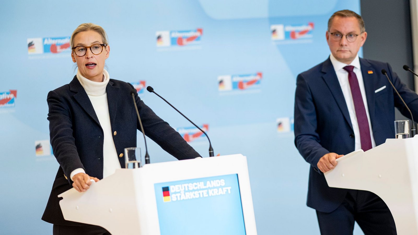Alice Weidel und Tino Chrupalla dürften Anfang Juli beim Parteitag der AfD in Erfurt als Führungsduo bestätigt werden. (Archivbild)Foto: Fabian Sommer/dpa