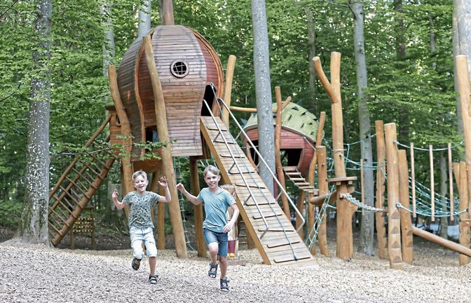 Der Abenteuerspielplatz im Wildparadies Tripsdrill ist ab Freitag wieder für die Besucher zugänglich.  Fotos: p