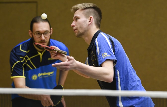 Valentin Wolf (von rechts) und Patrik Schmidt haben TT Nussdorf/Iptingen II zur Meisterschaft in der Kreisliga B Gruppe 3 geführt.  <span class='image-autor'>Foto: Leitner</span>