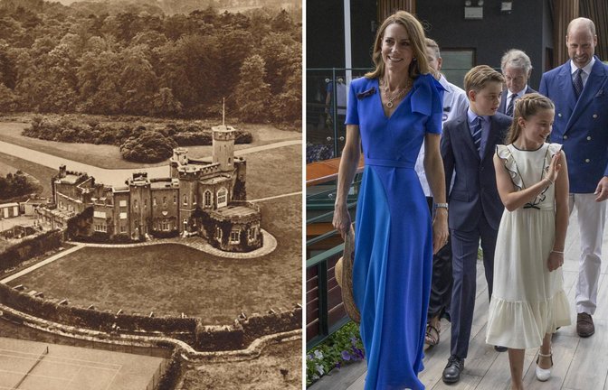 Eine historische Aufnahme von Fort Belvedere im weitläufigen Park von Windsor Castle (links) – ziehen bald die Wales’ ein?<span class='image-autor'>Foto: IMAGO/Heritage Images/Avalon</span>