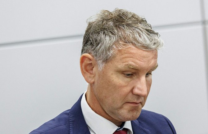 Björn Höcke wurde zu einer Geldstrafe verurteilt.<span class='image-autor'>Foto: AFP/JENS SCHLUETER</span>