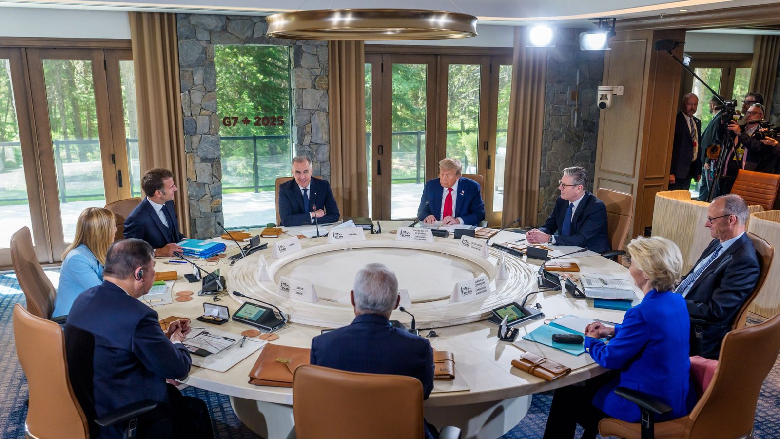 G7-Gipfel im kanadischen Kananaskis: Am Dienstag geht es weiter, allerdings ohne Donald Trump.Foto: Michael Kappeler/dpa-Pool/dpa G7-Gipfel im kanadischen Kananaskis: Am Dienstag geht es weiter, allerdings ohne Donald Trump.Foto: Michael Kappeler/dpa-Pool/dpa