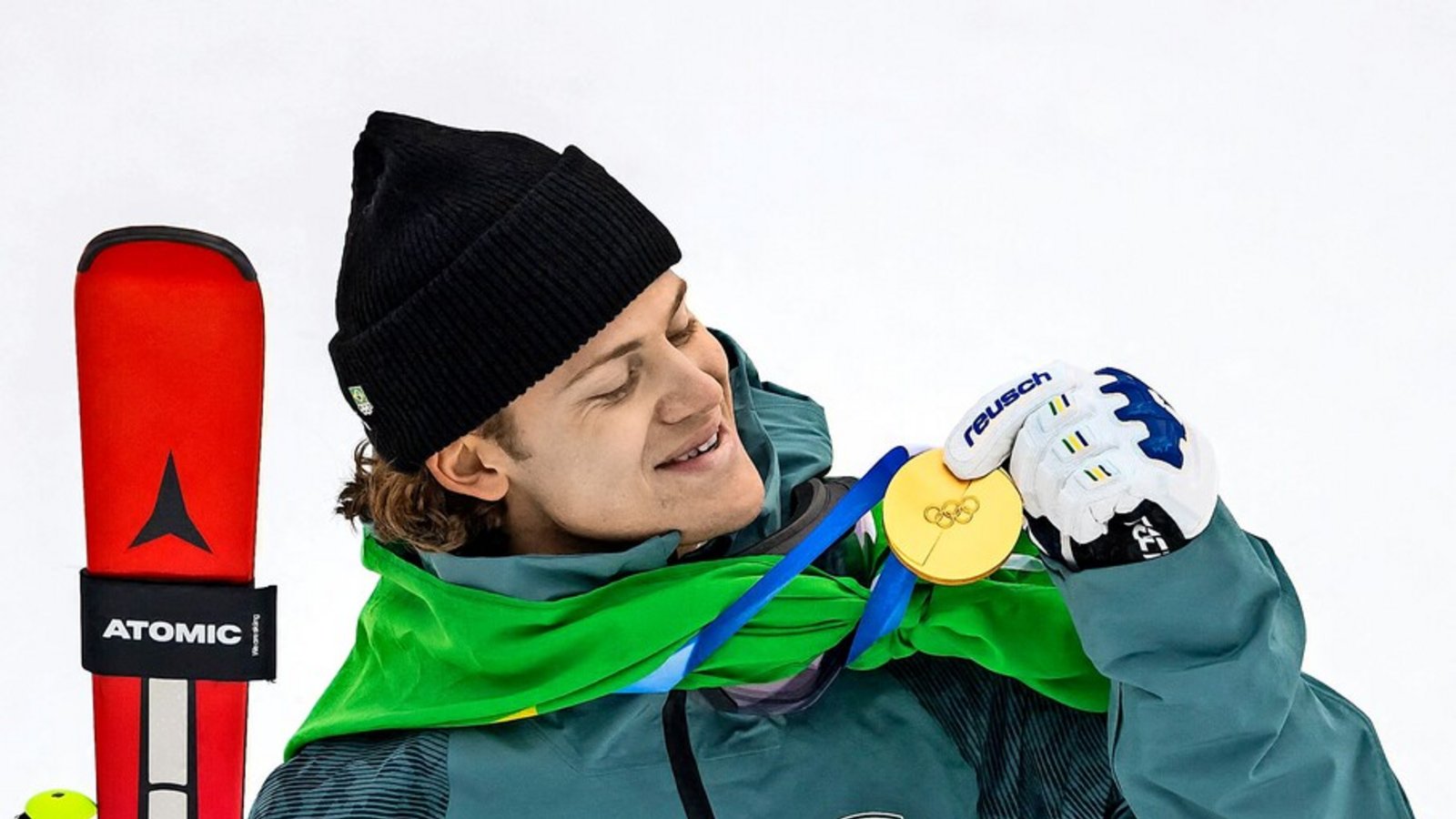 Lucas Pinheiro Braathen holt das erste Gold für Brasilien bei Winterspielen.Foto: AFP/Cofrini Lucas Pinheiro Braathen holt das erste Gold für Brasilien bei Winterspielen.Foto: AFP/Cofrini
