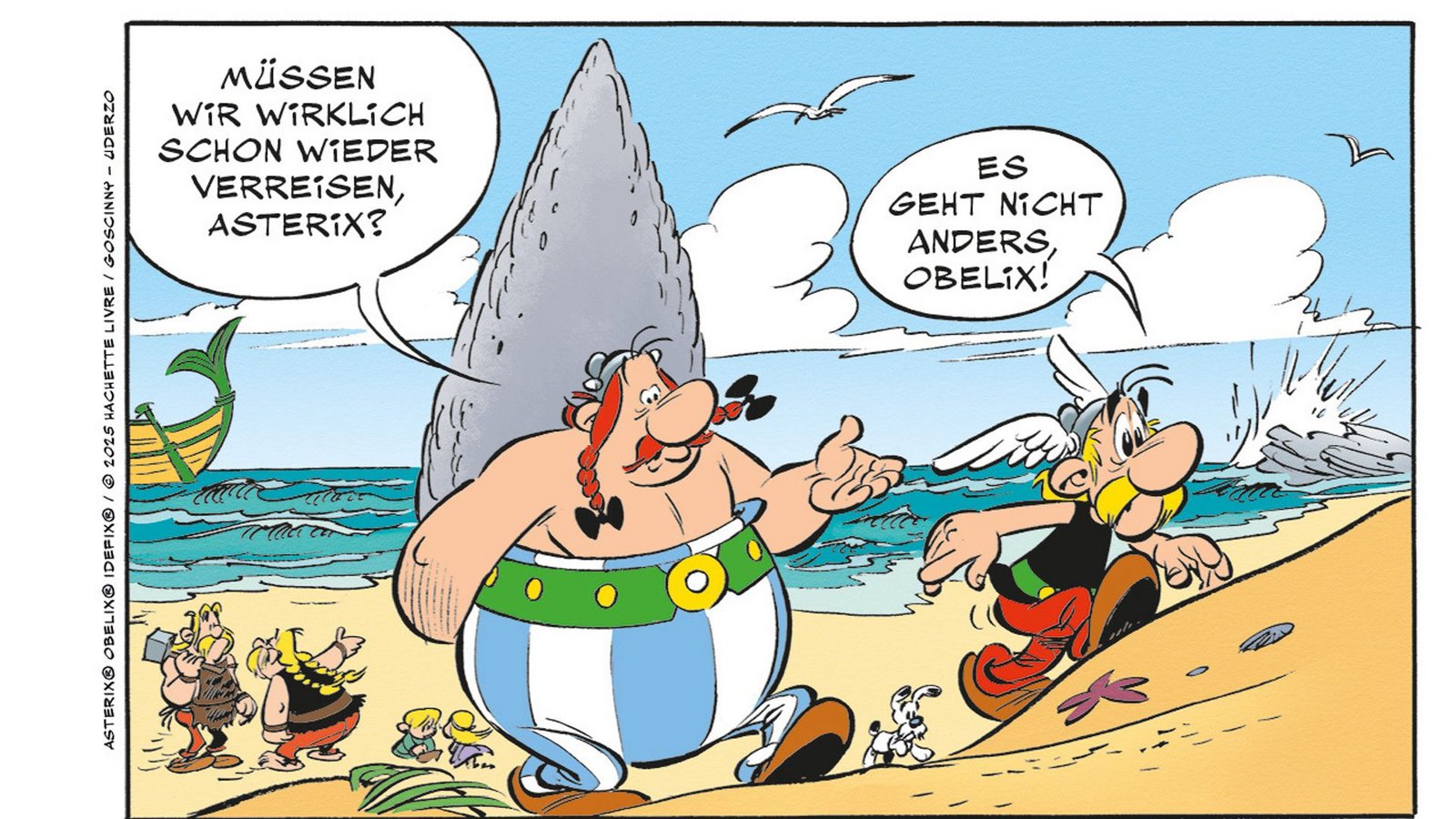Asterix und Obelix gehen wieder mal auf Reisen.Foto: Story House Egmont/ASTERIX® OBELIX® IDEFIX® / © 2025 HACHETTE LIVRE / GOSCINNY – UDERZO Asterix und Obelix gehen wieder mal auf Reisen.Foto: Story House Egmont/ASTERIX® OBELIX® IDEFIX® / © 2025 HACHETTE LIVRE / GOSCINNY – UDERZO