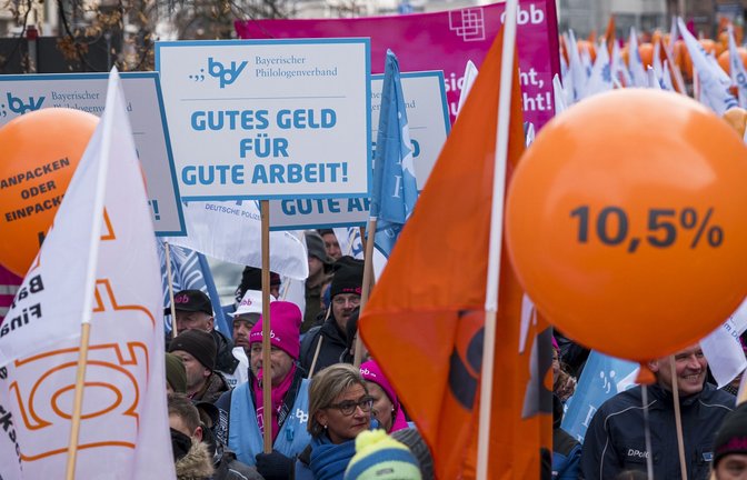 Einer von vielen Warnstreiks im öffentlichen Dienst – Ziel erreicht, können die Gewerkschaften nun vermelden.<span class='image-autor'>Foto: dpa/Daniel Vogl</span>