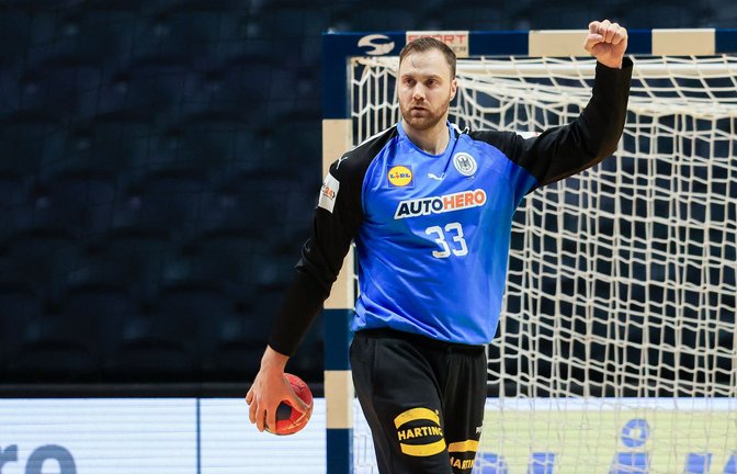Deutschlands Handball-Torhüter Andreas Wolff jubelt beim Finalspiel gegen Ägypten. (Archivbild)<span class='image-autor'>Foto: dpa/Jan Woitas</span>