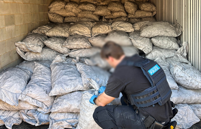 In diesem Container wurden mehrere hundert Kilo Meth gefunden.<span class='image-autor'>Foto: Australian Federal Police/ Australian Border Force</span>