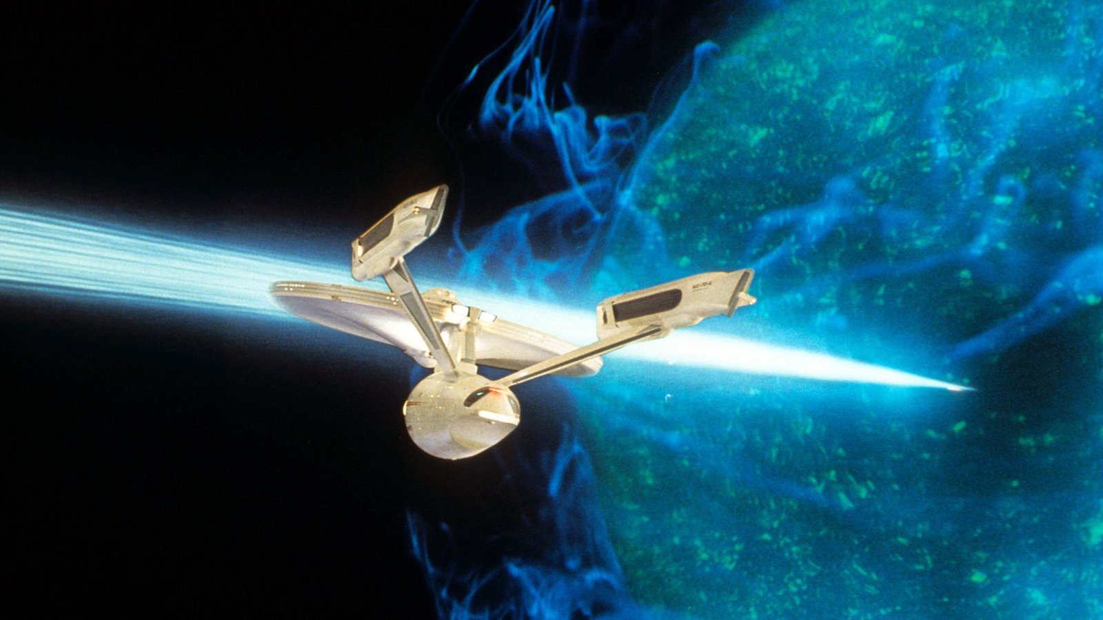 Mit Warp schneller als Licht? Im „Star-Trek“-Universum ist das kein Problem (hier eine Szene aus dem „Star Trek V: Final Frontier“ aus dem Jahr 1989).Foto: Imago/Everett Collection Mit Warp schneller als Licht? Im „Star-Trek“-Universum ist das kein Problem (hier eine Szene aus dem „Star Trek V: Final Frontier“ aus dem Jahr 1989).Foto: Imago/Everett Collection