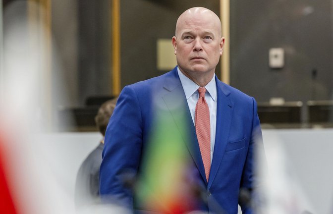 Matthew Whitaker, US-Botschafter bei der Nato, beharrt auf dem Fünf-Prozent-Ziel für die Verteidigungsausgaben, lässt aber eine kleine Hintertür offen.<span class='image-autor'>Foto: Geert Vanden Wijngaert/AP/dpa</span>