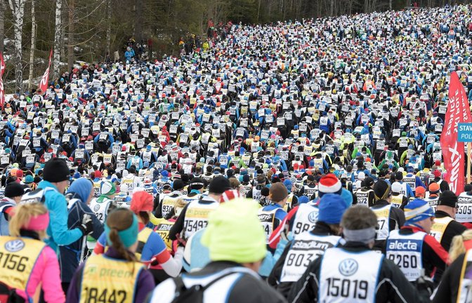 16.000 Skilangläufer, 90 Kilometer: "Das sind richtige Strapazen."<span class='image-autor'>Foto: Ulf Palm / Tt/dpa</span>