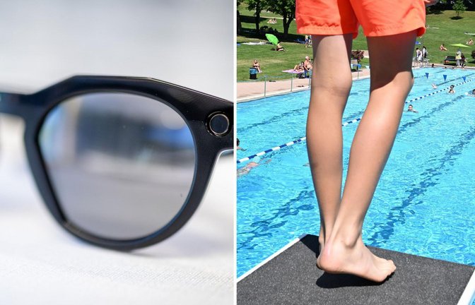 Smar Glasses werden in Freibädern zum Problem.<span class='image-autor'>Foto: dpa/Christoph Schmidt, dpa/Bernd Weißbrod</span>