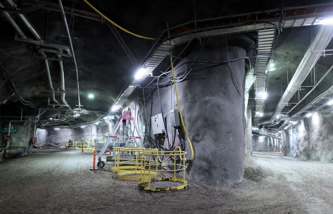 Der unterirdische Endlagertunnel Onkalo für abgebrannte Brennelemente.<span class='image-autor'>Jussi Partanen/Lehtikuva/dpa</span>