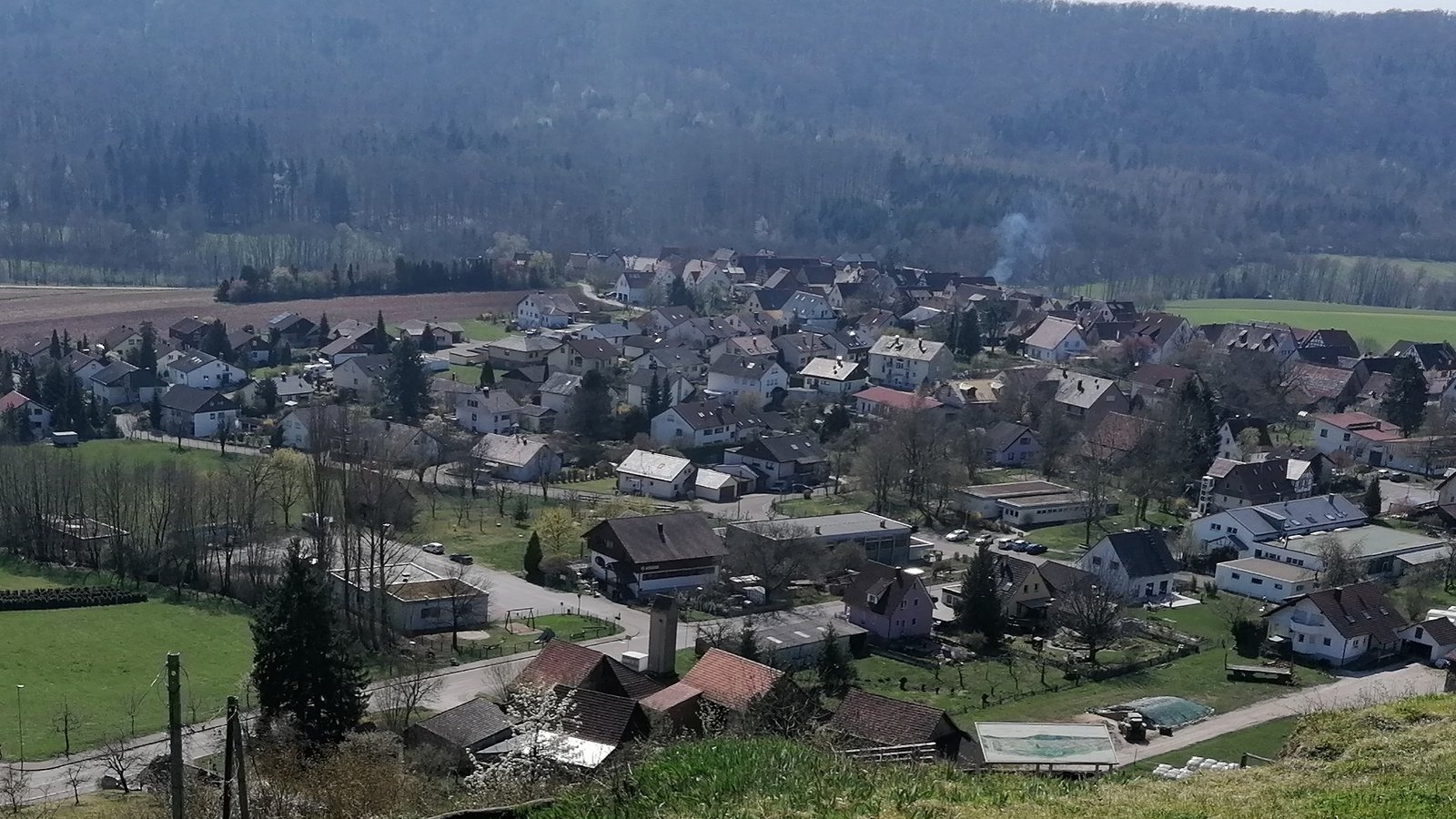 Blick auf Ochsenbach: Auf der an den Ortsrand angrenzenden Freifläche oben links soll das Neubaugebiet entstehen. Archivfoto: Banholzer Blick auf Ochsenbach: Auf der an den Ortsrand angrenzenden Freifläche oben links soll das Neubaugebiet entstehen. Archivfoto: Banholzer