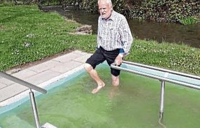 Das Wassertretbecken in Riet ist eröffnet. Foto: p