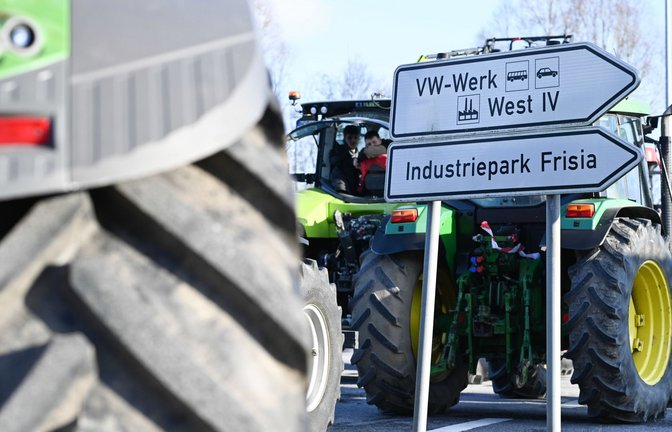 In ganz Deutschland protestierten Landwirte.<span class='image-autor'>Foto: dpa/Lars Penning</span>
