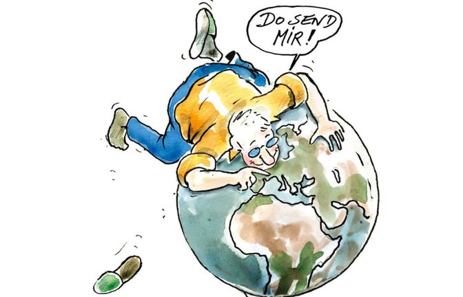 Mundartsprecher müssen sich nicht verstecken.<span class='image-autor'>Zeichnung Peter Ruge</span>