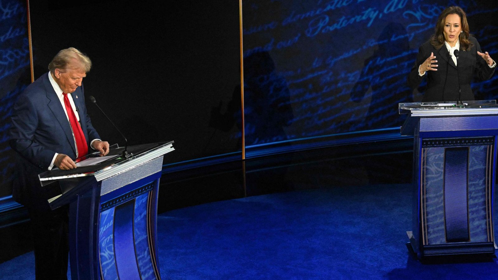 Kamala Harris geht für viele als klarer Sieger aus dem TV-Duell hervor.Foto: AFP/SAUL LOEB Kamala Harris geht für viele als klarer Sieger aus dem TV-Duell hervor.Foto: AFP/SAUL LOEB