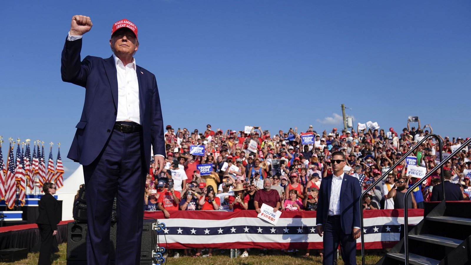 Donald Trump kandidiert für die Republikaner für das Amt des US-Präsidenten.Foto: dpa/Evan Vucci Donald Trump kandidiert für die Republikaner für das Amt des US-Präsidenten.Foto: dpa/Evan Vucci