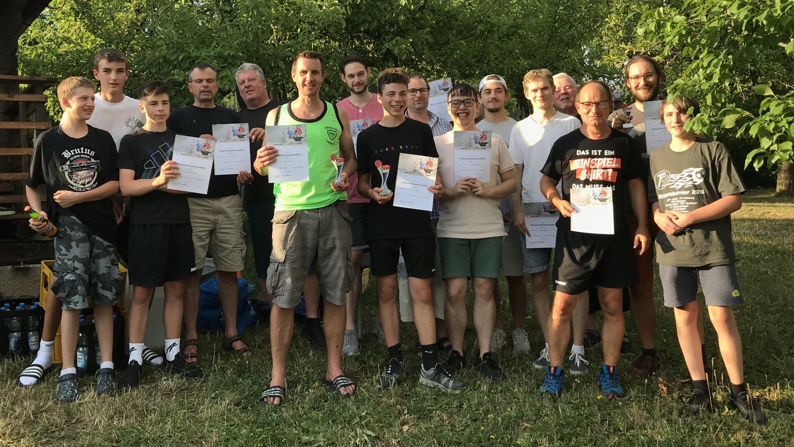 Die Teilnehmer der Tischtennis-Vereinsmeisterschaft des TSV Nussdorf. Foto: privat