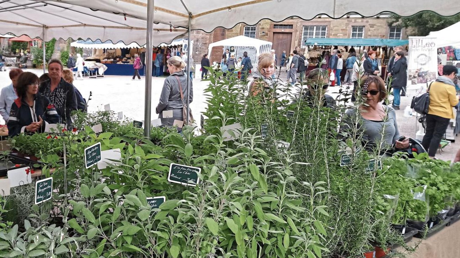 Rund 50 Anbieter sind beim Kräuter- und Erntemarkt im Klosterhof in Maulbronn dabei. Foto: p Rund 50 Anbieter sind beim Kräuter- und Erntemarkt im Klosterhof in Maulbronn dabei. Foto: p