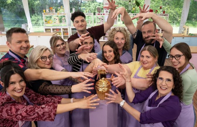 12 Kandidatinnen und Kandidaten kämpfen auch 2026 wieder um den goldenen Cupcake.<span class='image-autor'>Joyn/Claudius Pflug</span>